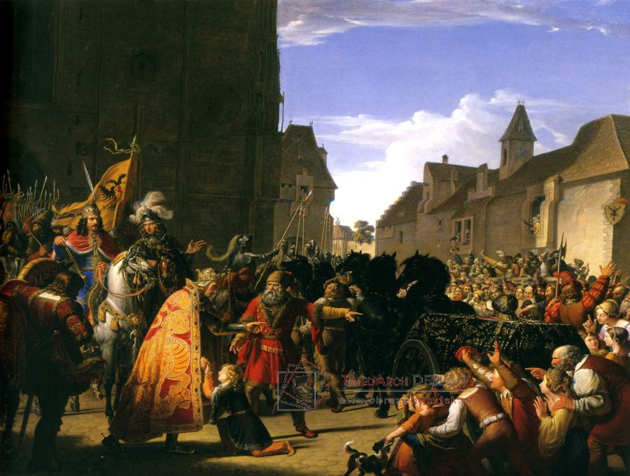 Anton Petter - Král Přemysl Otakar II. a Rudolf Habsburský